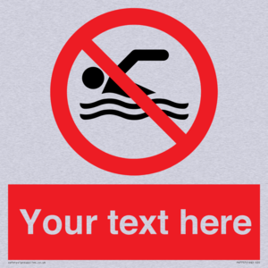 Custom prohibition no swimming